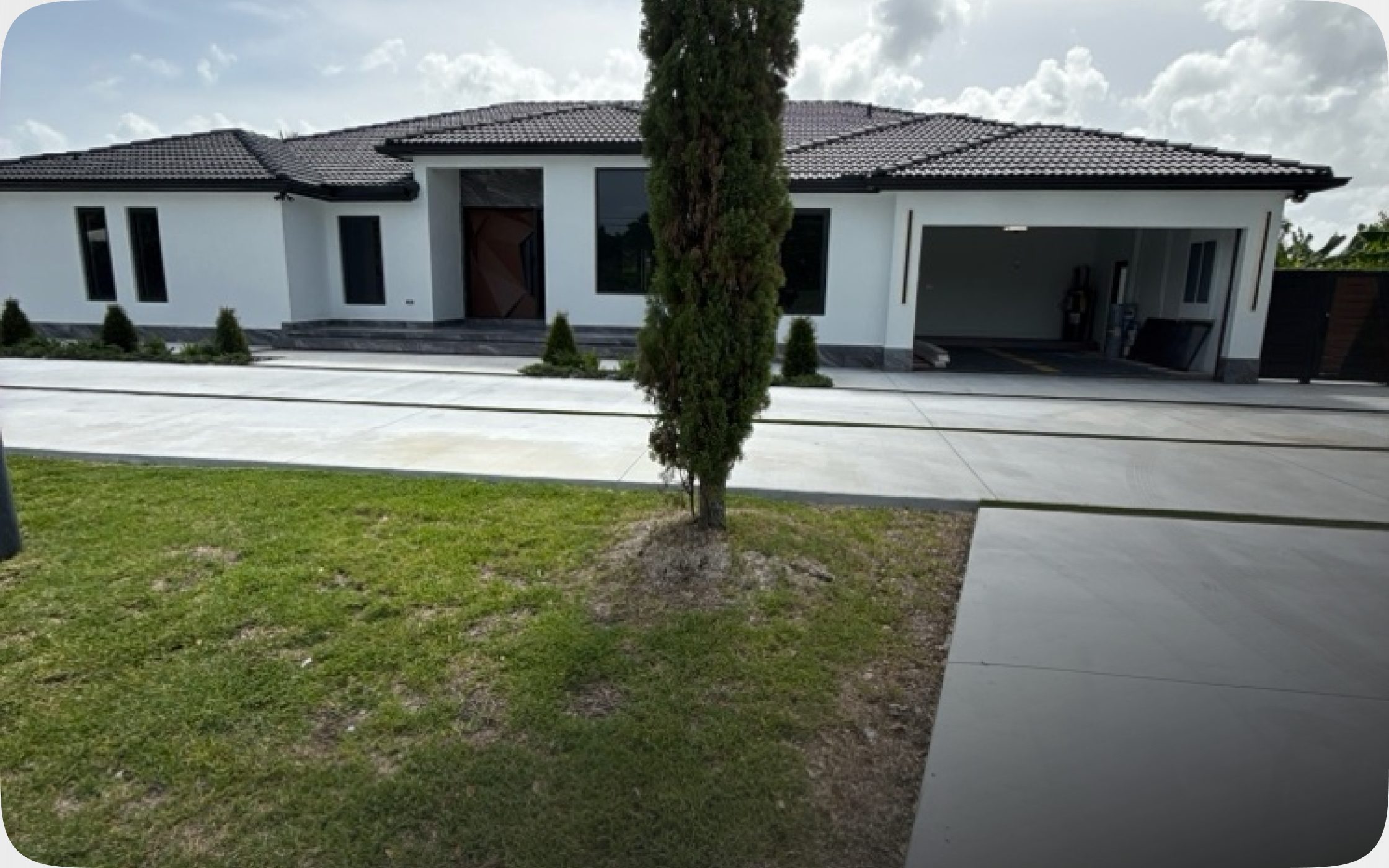 A house being inspected